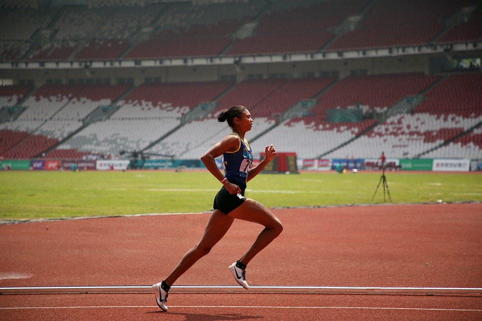 female runner on track