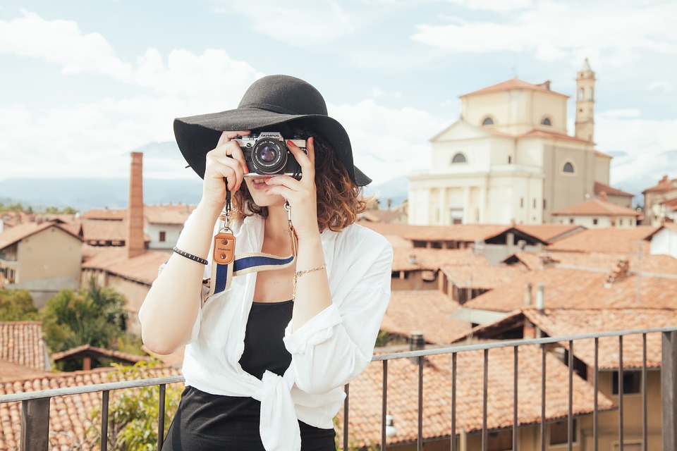 woman taking picture